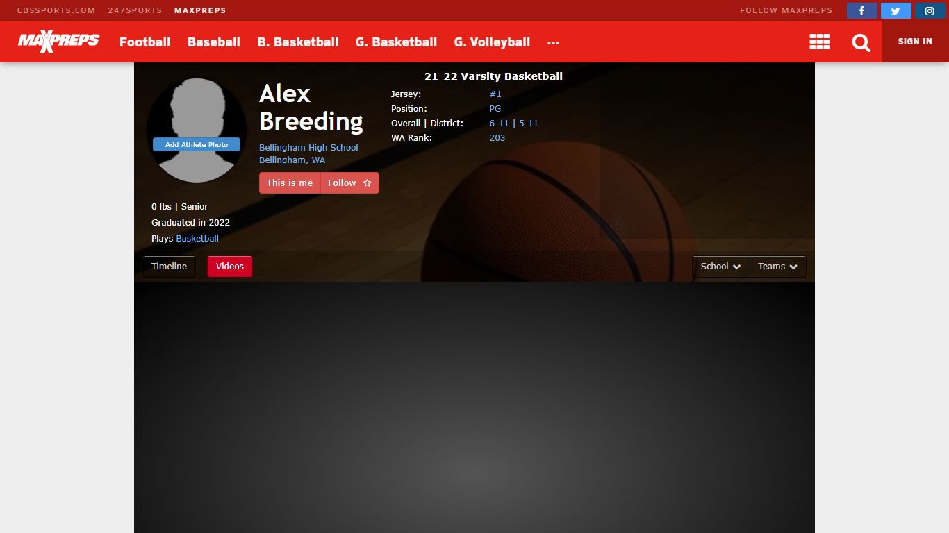 Alex Breeding's (Bellingham, WA) Video "4 Steals vs Ferndale " | MaxPreps